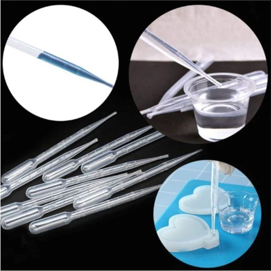 Epoksi Kalıp Cank Epoksi Reçine Damlalık Pipet Seti (10 Adet) , Epoksi Kalıp, Damlalık Pipet, Likit Aktarma Pipeti