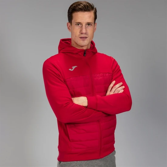 Joma Berna Jacket - Erkek Kırmızı Kapüşonlu Sweatshirt - 101103.600