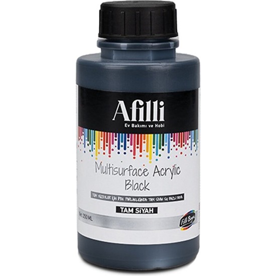 Filli Boya Afilli Multisurface Akrilik Black 250 ml Siyah Fiyatı
