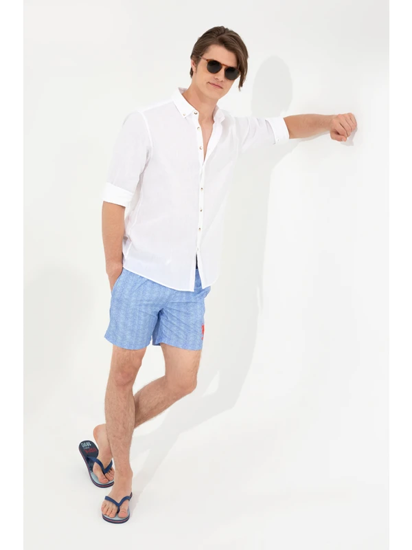 U.S. Polo Assn. Erkek Açık Mavi Deniz Şortu 50245372-VR003