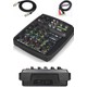 Midex MDX-400 Stüdyo Kayıt İçin 4 Kanal Ses Kartlı +48V Phantomlu Kayıt Mikseri (Bluetooth USB)