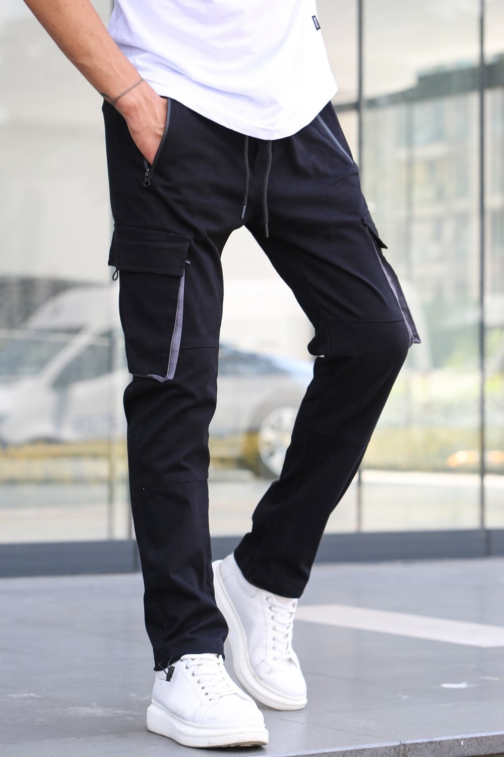 Madmext Açık Yeşil Kargo Cep Jogger Pantolon 5791 görsel 3