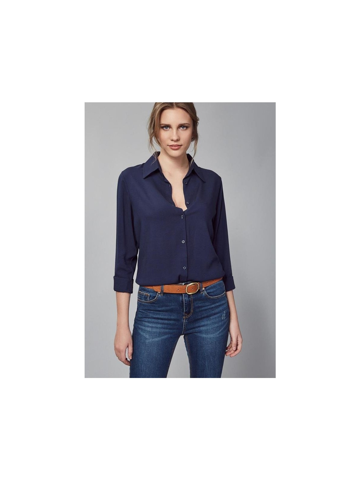 Moda Lavinia Dokuma Viskon Kumaş Basic Gömlek (Renk Seçenekli)