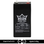 Or-Tec Bakımsız Kuru Akü 4V 4AH 0.45 kg Işık ve Terazi Sistemleri için Standart Özellikler