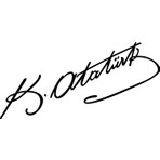 Quart Aksesuar Kemal Atatürk İmza Sticker Siyah Araba Cam Sticker 15 x 4 cm Kullanım Alanı
