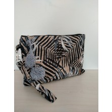 Merih Desing Store Tropikal Desenli Clutch Çanta