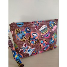 Merih Desing Store Maske Desenli Clutch Çanta