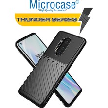 Microcase Oneplus 8 Pro Thunder Serisi Darbeye Dayanıklı Silikon Kılıf - Siyah