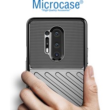 Microcase Oneplus 8 Pro Thunder Serisi Darbeye Dayanıklı Silikon Kılıf - Siyah