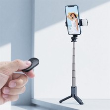 Mcdodo SS-1781 Bluetooth Selfie Çubuğu Uzaktan Kumandalı/tripod Standlı - Siyah