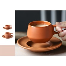 HaiTun Seramik Espresso Kahve Fincanı ve Tabağı Seti Cappuccino Fincan (Yurt Dışından)