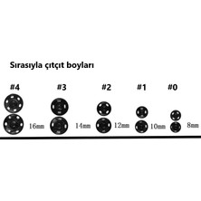 Tuhafiyecimiz Metal, Dikmeli Çıtçıt Düğme No1 (10MM) 36 Adet