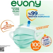 Evony Yumuşak Elastik Kulaklı Maske 100 Adet