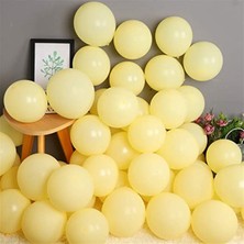 100 Adet Sarı Renk Soft Makaron  Balon-+ Balon Zinciri Balon Bandı  Balon Pompası