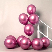 50 Adet Pembe Krom Balon (Aynalı Balon) 1 Kalite Krom Balon Aynalı Balon Helyum Uyumlu