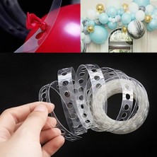 Hknys 100 Adet Metalik Sedefli Su Yeşili-Fuşya  Balon+Balon Bandı+5 Metre Balon Zinciri