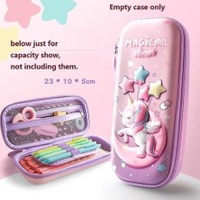 HaiTun (Ay Unicorn Büyük) Kalem Kutusu Eva Saklama Kutusu Güzel Pembe Unicorn Karikatür Kalem Çantası Okul Kız Için (Yurt Dışından)