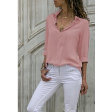 Dokuma Viskon Kumaş Basic Gömlek (Renk Seçenekli)