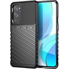 Microcase Oneplus 9 Çin Versiyon Thunder Serisi Darbeye Dayanıklı Silikon Kılıf - Siyah