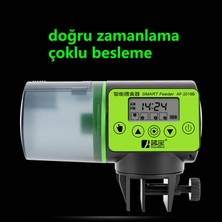 Mectime 2'si 1 Arada Büyük Kapasiteli Balık Tankı Otomatik Besleyici - Siyah (Yurt Dışından)