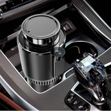 Mectime 12V 2in1 Hızlı Soğutma ve Isıtma Kabı 200ML Dijital Sıcaklık Göstergeli Akıllı Araba Bardaklık Soğutucu - Siyah (Yurt Dışından)