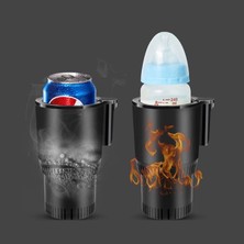 Mectime 12V 2in1 Hızlı Soğutma ve Isıtma Kabı 200ML Dijital Sıcaklık Göstergeli Akıllı Araba Bardaklık Soğutucu - Siyah (Yurt Dışından)