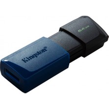 Kıngston DTXM/64GB USB 3.2 Data Traveler Exodia M Flash Disk (Siyah-Mavi)