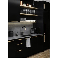 Parlak Siyah Kendinden Yapışkanlı Kaplama Folyosu