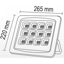 Forlife FL-3142 120W 6500K Beyaz Solar Projektör