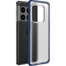 Microcase Oneplus 10 Pro Luna Serisi Köşe Korumalı Sert Rubber Kılıf - Mavi