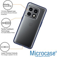 Microcase Oneplus 10 Pro Luna Serisi Köşe Korumalı Sert Rubber Kılıf - Mavi