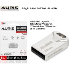 Auris 32 GB USB 3.0 Mini Metal Flash Bellek