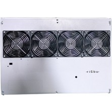 RigBu Kapalı Mining Rig Kasası SK53 Fanlı gri