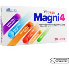 Allergo Vitagil Magni4 Magnezyum Vitamin D3 P5P 30 Tablet