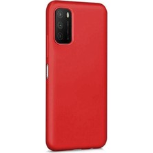 Microcase Xiaomi Poco M3 Premium Matte Silikon Kılıf - Kırmızı