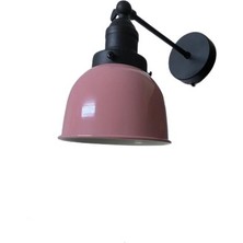 Dylight Retro Metal Dekoratif Rustik Pembe Mafsallı Duvar Aplik