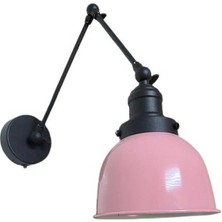 Dylight Retro Metal Dekoratif Akrobatik Rustik Pembe Mafsallı Duvar Aplik