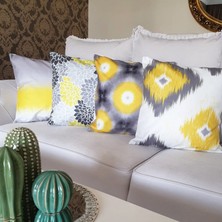 Körfez Kırlent Trend Desen Kırlent Kılıfı 4'lü Kombin Set