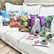 Körfez Kırlent Cunda Desen Kırlent Kılıfı 4'lü Kombin Set
