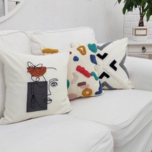 Körfez Kırlent Punch El Işçiliği Kırlent Kılıfı 3'lü Kombin