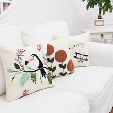 Körfez Kırlent Punch El Işçiliği Kırlent Kılıfı 3'lü Kombin