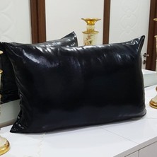 Körfez Kırlent Lame Kumaş Kırlent Kılıfı Siyah 35 x 55 Cm