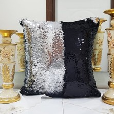 Körfez Kırlent Pul Payetli Kırlent Kılıfı Çift Renkli