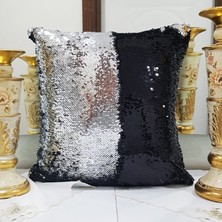 Körfez Kırlent Pul Payetli Kırlent Kılıfı Çift Renkli