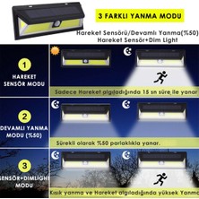 Technosmart 180 Led Li Hareket Sensörlü Güneş Enerjili Bahçe Garaj Ev Aydınlatma Lambası