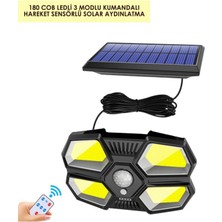 Technosmart 180 Ledli Kumandalı Güneş Enerjili Ve Usb Li Uzatma Kablolu Solar Lamba, Bahçe, Garaj, Ev Aydınlatma