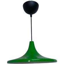 Dylight Retro Metal Dekoratif Rustik Yeşil Tekli Sarkıt Avize Çap 27 cm