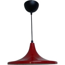 Dylight Rsylight Retro Metal Dekoratif Rustik Kırmızı Tekli Sarkıt Avize Çap 27 cm