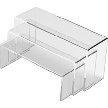 Aling Akrilik Temizle 3-Adımlı Ekran Yükseltici Gözlük Kozmetik Model Oyuncaklar Raf Raf 8 cm 10 cm 12 cm (Yurt Dışından)