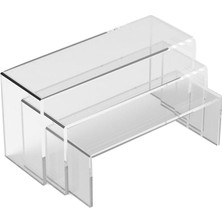 Aling Akrilik Temizle 3-Adımlı Ekran Yükseltici Gözlük Kozmetik Model Oyuncaklar Raf Raf 8 cm 10 cm 12 cm (Yurt Dışından)